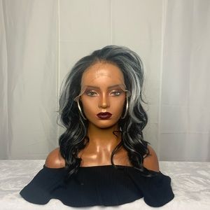 STACY| 18” BODY WAVE 13X6 SALT 🧂 & PEPPER LACE FRONT WIG